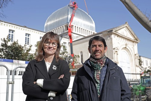 Sophie Béjean, rectrice de l'académie et Benoit Roig, président de Nîmes Université